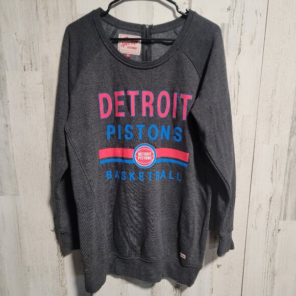 Sportique Detroit Pistons Women's Crew Neck Sweater - Picture 1 of 4
